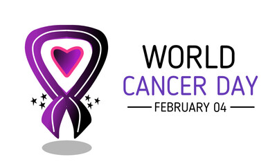 World cancer day. February 04. Vector illustration. Banner. Template. Background