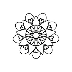 love mandala valentine design