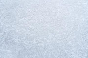 copy space over ice background with marks from skating