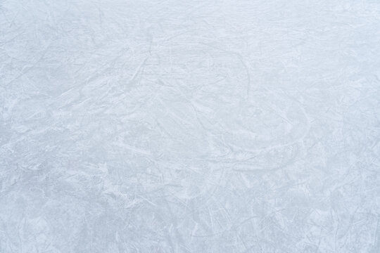 copy space over ice background with marks from skating