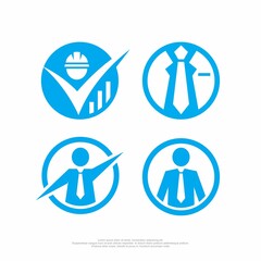 Manager icon in blue and four different styles