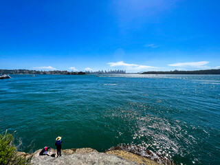 Sydney Harbor Landscape, Sydney CBD sea view under blue sky