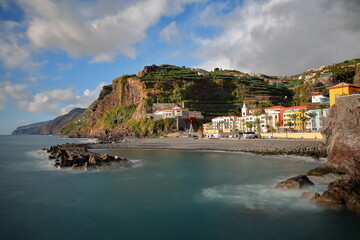 Fototapeta na wymiar The coastal town of Ponta do Sol, located on the South coast of Madeira Island, Portugal