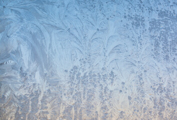 Frosty patterns on the window