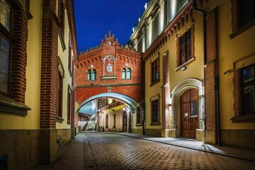 Widok ulicy Pijarskiej w Krakowie z Muzeum Czartoryskich - obrazy, fototapety, plakaty