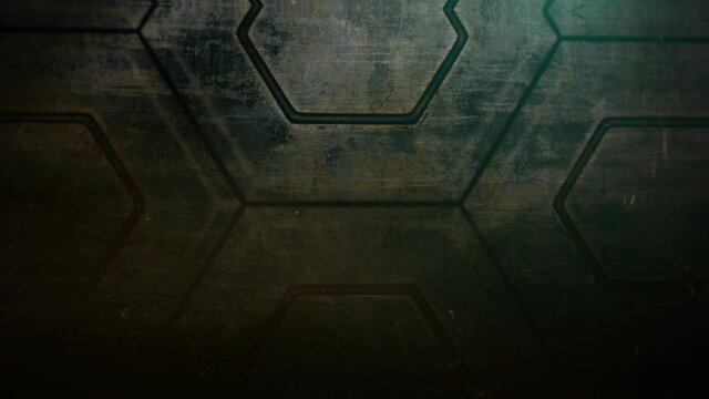 Grunge spaceship steel texture, motion horror, sci-fi and cinematic style background