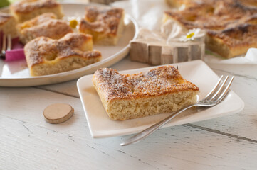 Butter cake with sugar topping