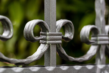 wrought iron fence macro photo 