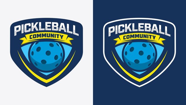 Pickleball community logo with badge style