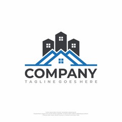 Real estate logo with clean style