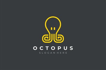 Simple abstract octopus logo