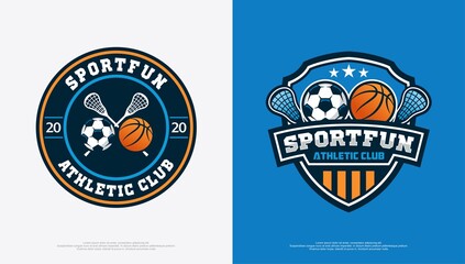 Sport fun athletic club logo