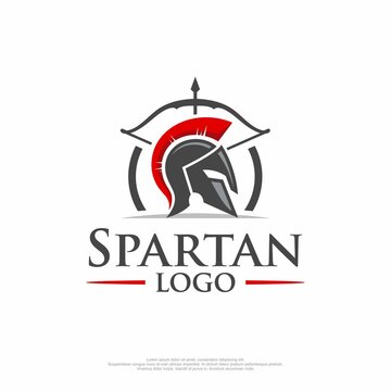 Spartan logo with bow and spartan helmet