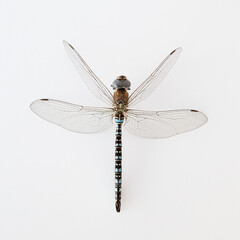 dragonfly emperor isolated on white background