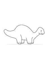 Dinosaur stegosaurus for kids simple coloring  
