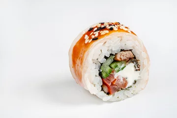 Selbstklebende Fototapeten sushi on the white background © Maksim Shebeko