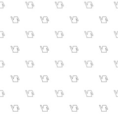 A simple pattern with watering cans. Vector seamless background pattern. Black abstract symbols on white. Great for backdrop or additional pattern.