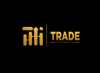Business trade logo template for financial company