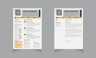 Resume Template with an infographic