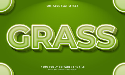 Grass text style editable text effect