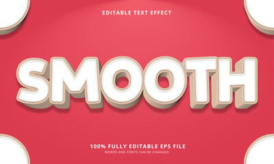 Smooth text style editable text effect