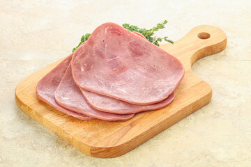 Sliced Beef Ham over board