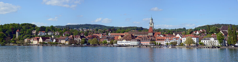 Fototapeta na wymiar Überlingen am Bodensee, Blick zur Stadt, Panorama