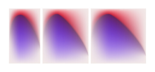 Fototapeta premium Set of colorful purple gradient mesh backgrounds - horizontal, vertical, square. Vector.