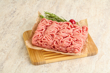 Raw beef minced meat for cooking