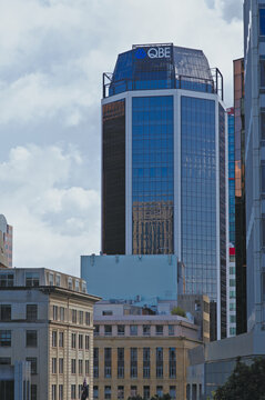 View of Shortland Street with QBE tower building in background