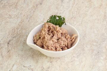 Liver pate in the bowl