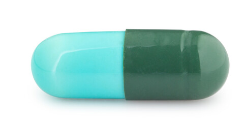 Capsule drug isolated on white background