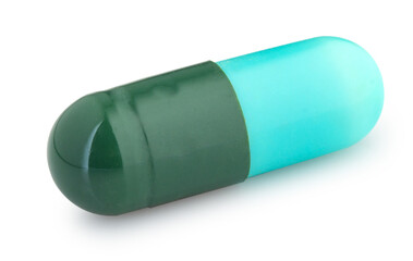 Capsule drug isolated on white background