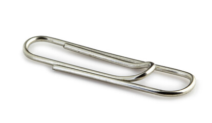Paper clip isolated on white background