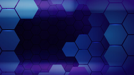 Obraz premium Geometric hexa Gradient purple Colorful abstract design background