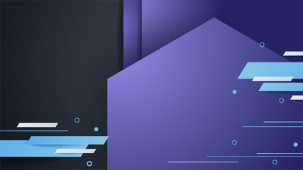 Geometric Memphis Purple blue abstract design background