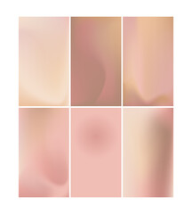 Set of vertical beige gradient vector backgrounds.