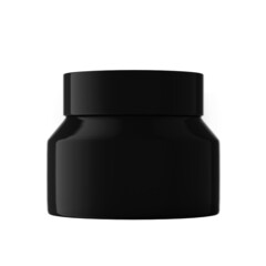 Cosmetic Jar 50g Plastic Container Black Isolated