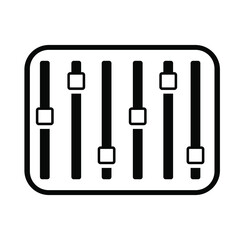 Equalizer or setting icon solid color vector