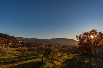 Molise, Italy.  Spectacular autumn panorama.