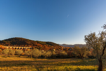 Molise, Italy.  Spectacular autumn panorama.