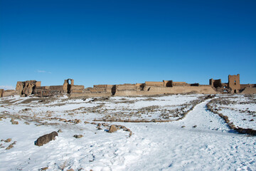 Ancient historical buildings in Ani Ruins. Kars, Turkey.	