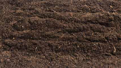 Soil for plant isolated on white background.