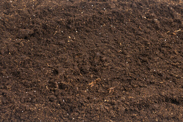 Soil for plant isolated on white background.