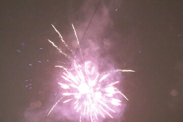 Obraz premium fireworks in the night sky