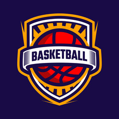 Obraz premium Basketball badge logo