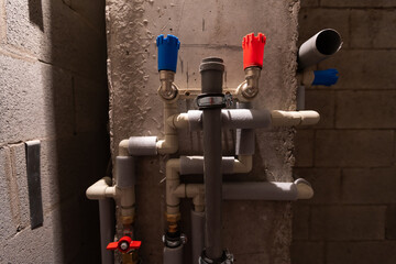 Circuit breaker in electric room . Electrical background