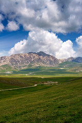 Mountain landscape at Gran Sasso Natural Park, in Abruzzo, Italy