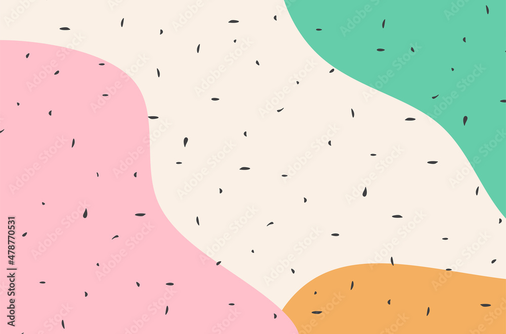 Poster minimalist presentation background with some wavy and curly lines pattern and copy space area