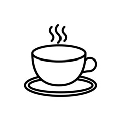 Cup of tea thin line icon. Modern vector illustration.